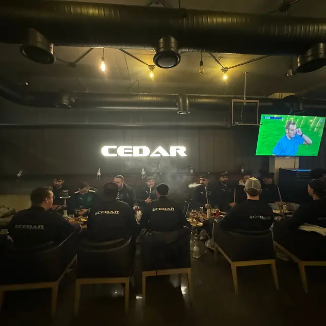 Football night under the CEDAR sign
